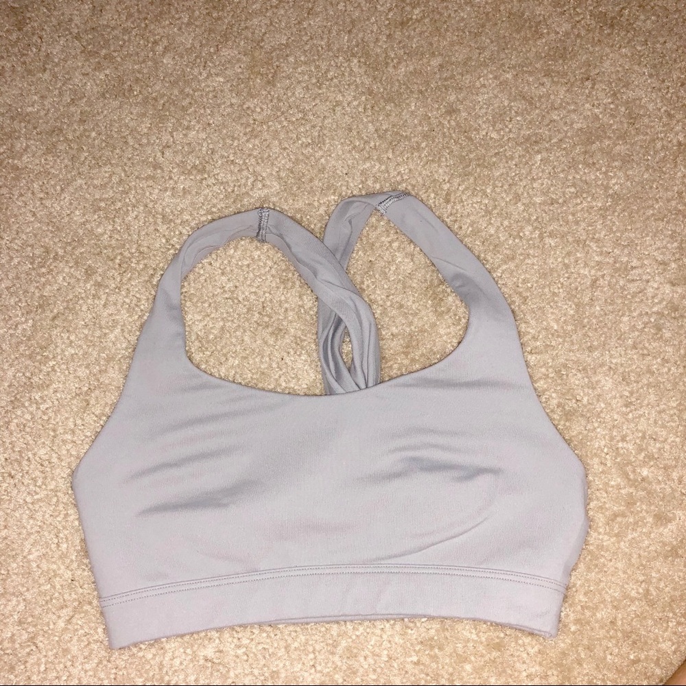 Grey sports bra